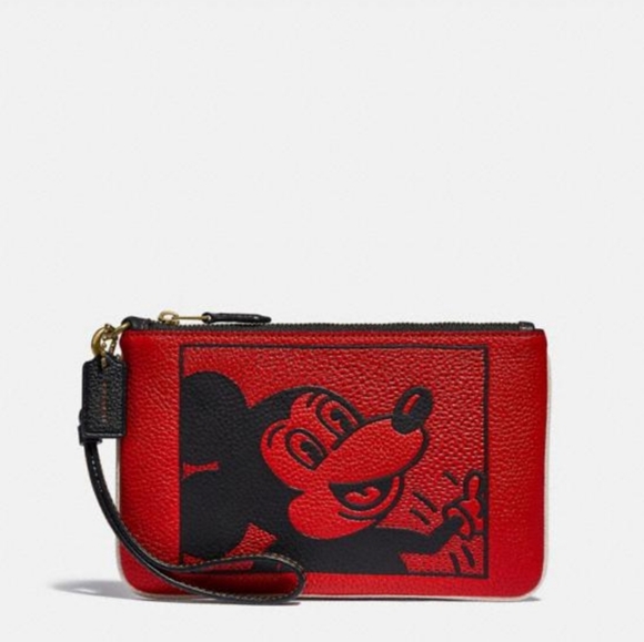 Coach Disney Mickey Mouse X Keith Haring Wristlet - Picture 3 of 3